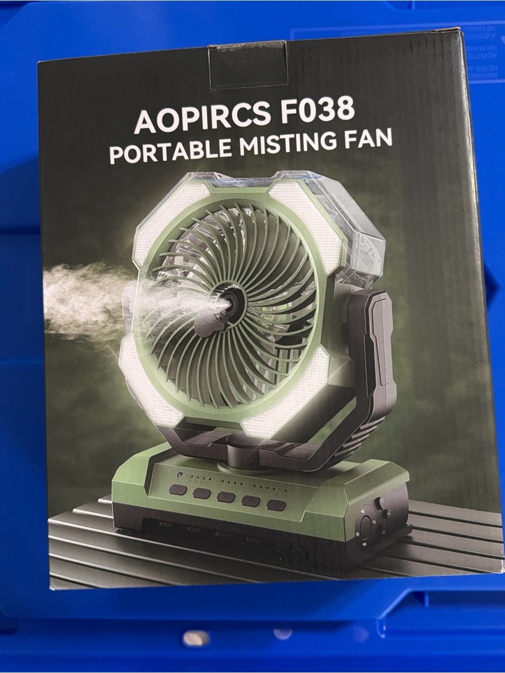 AOPIRCS F038 Portable Misting Fan - Green